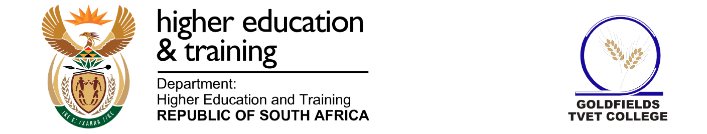 Goldfields TVET College logo